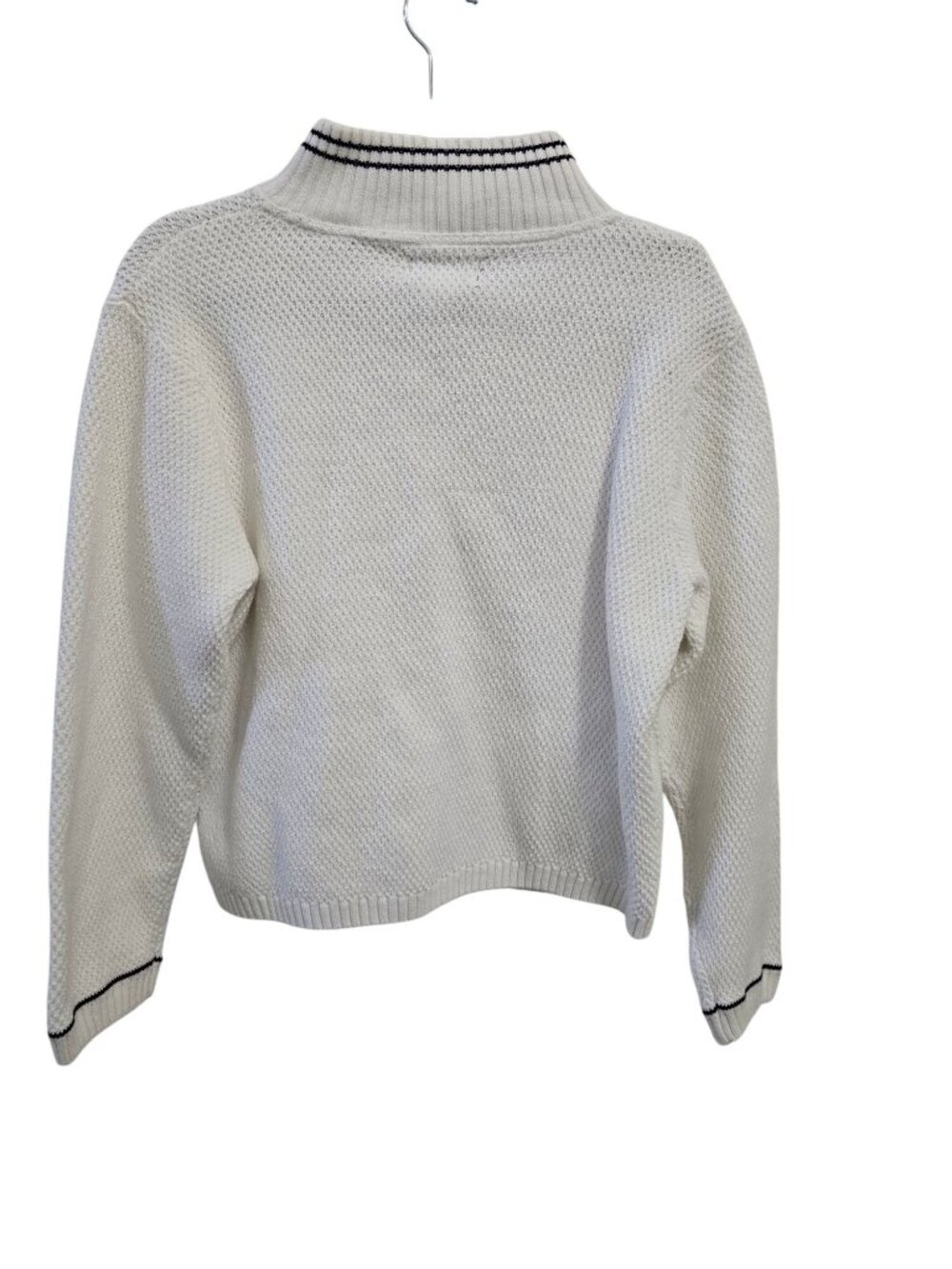 E.P Pro Golf Women's Large White & Black Full-Zip Cotton Sweater READ - Picture 4 of 8